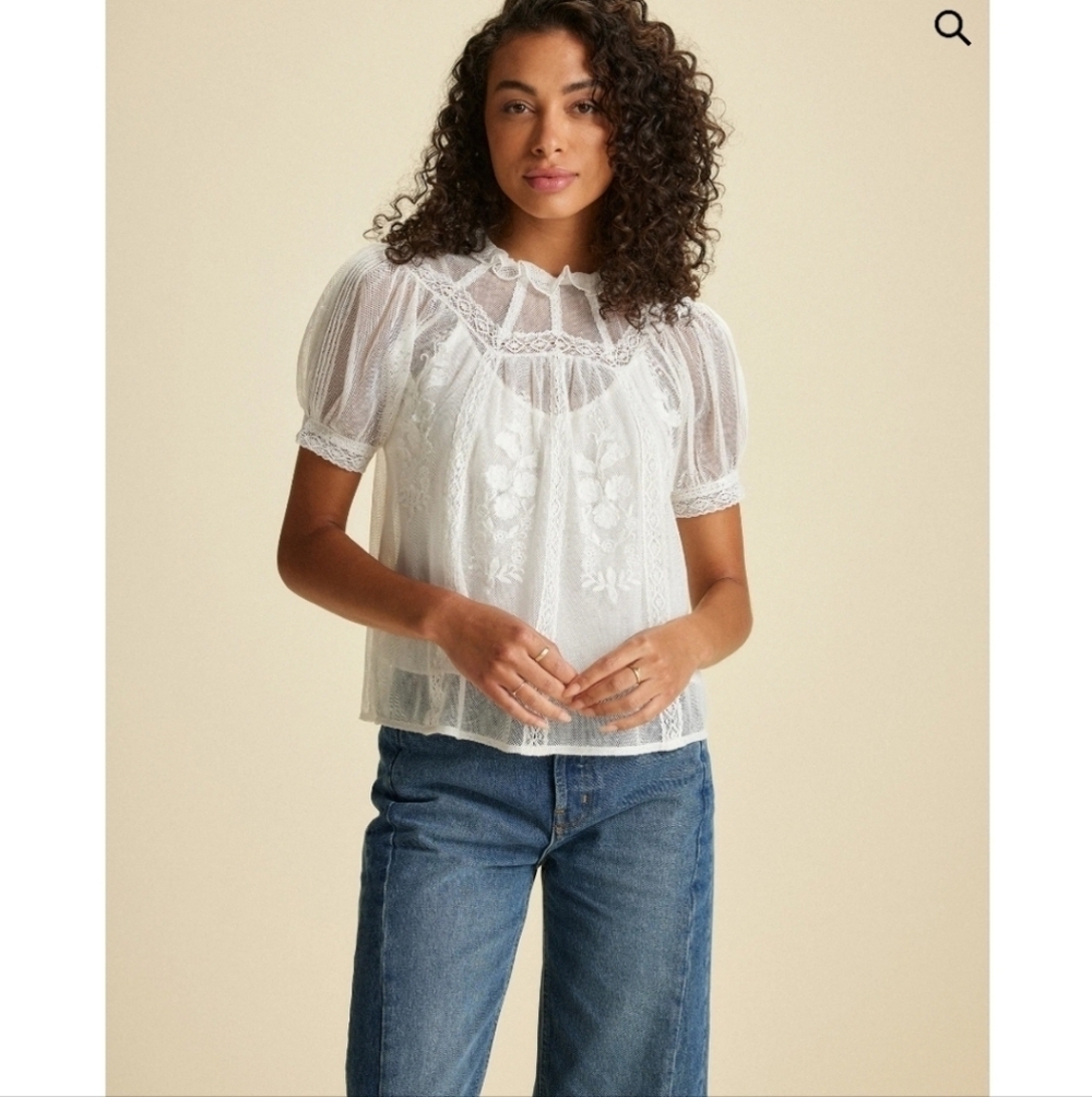 ST. ROCHE, Leith Top In Milky, Size 0, NWT!